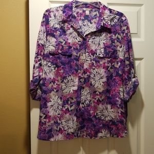 Dressy floral blouse